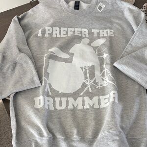Gildan Gray Kids Sweatshirt with Drummer Print